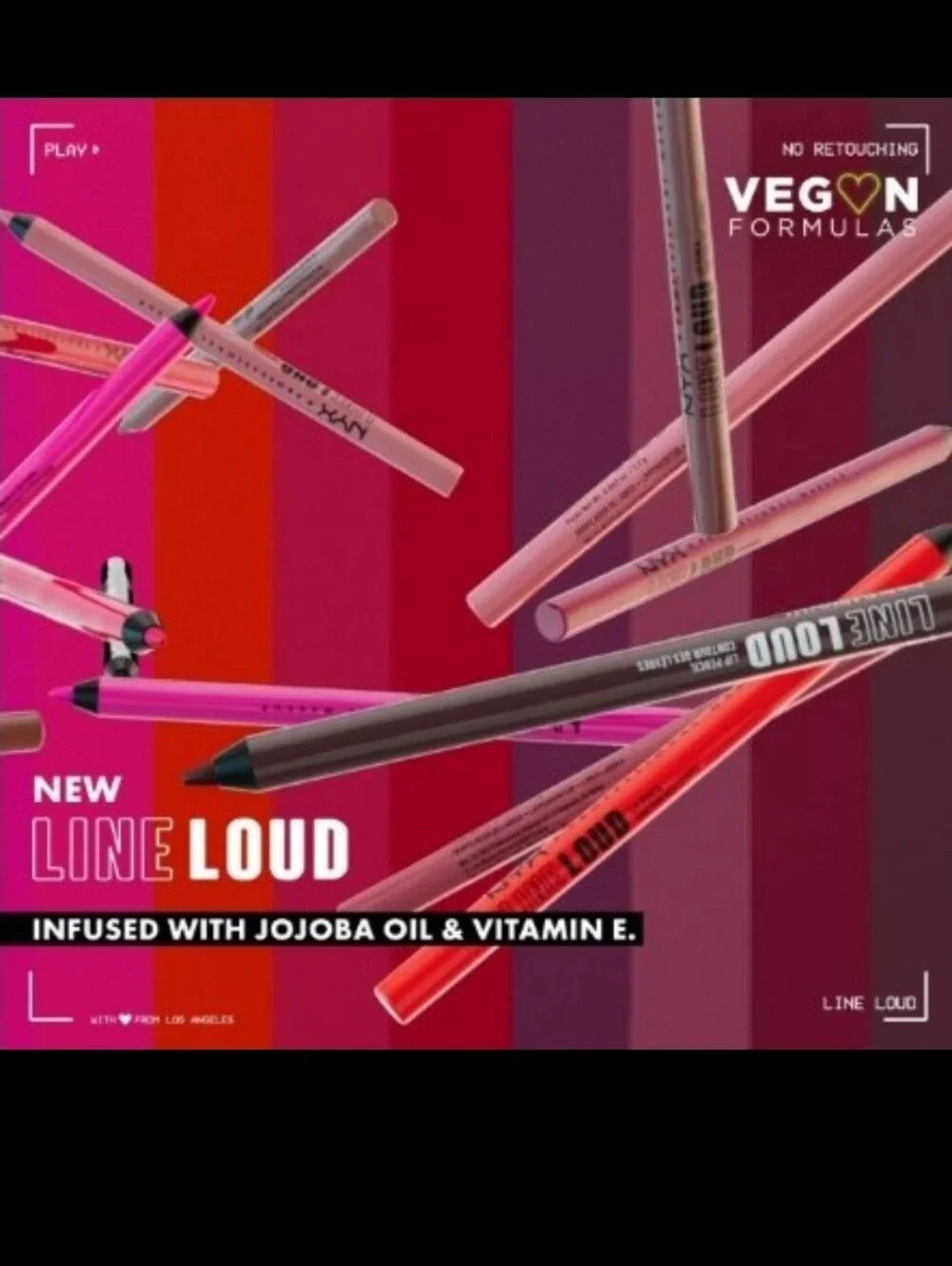 8 NEW NYX Professional Makeup Line Loud Longwear Lip Liner Bundle